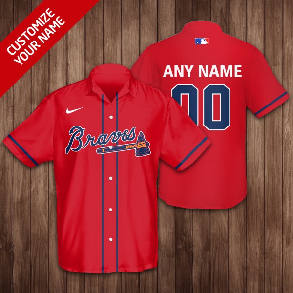 Atlanta Braves MLB Red Personalized Hawaiian Shirt