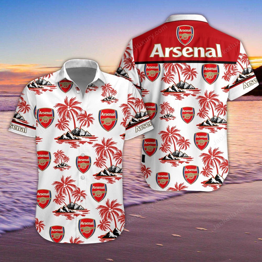 Arsenal FC 2022 tropical summer hawaiian shirt