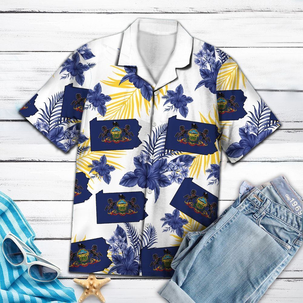 Pennsylvania Proud Hibicus Hawaiian Shirt