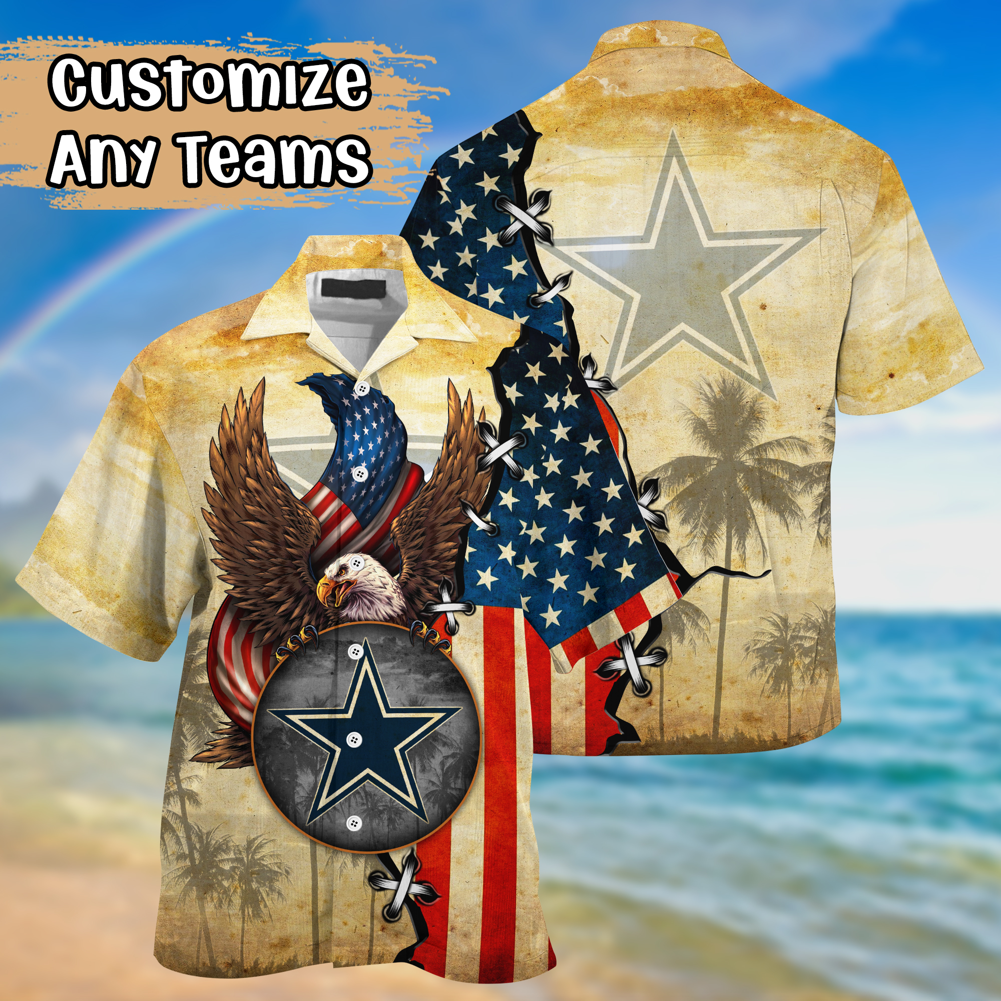 Dallas Cowboys 4th Of July Hawaiian Shirt