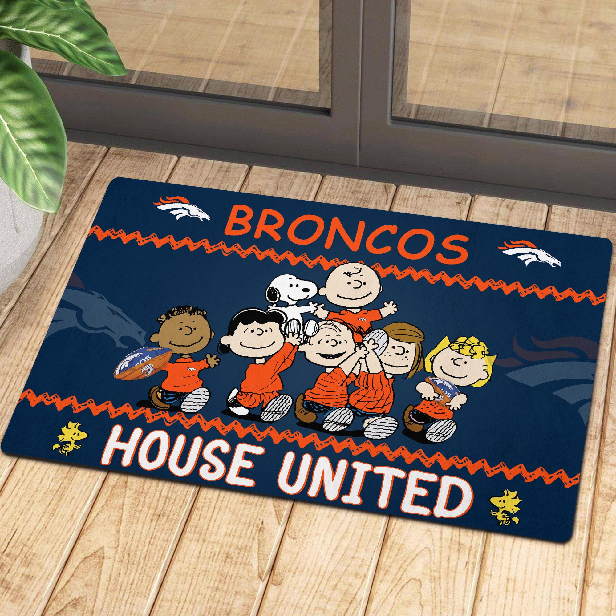 Denver Broncos Peanuts House United Doormat
