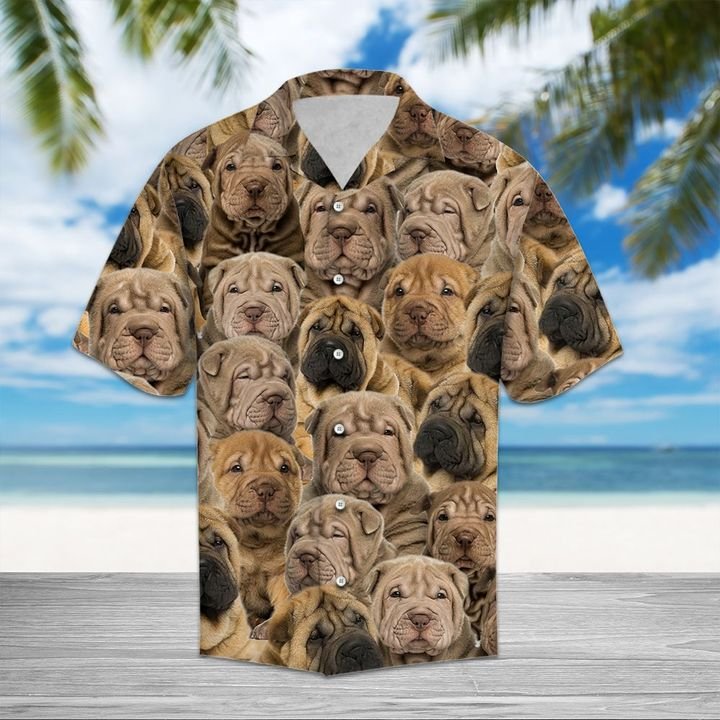 Shar Pei Hawaiian Shirt Summer Button Up