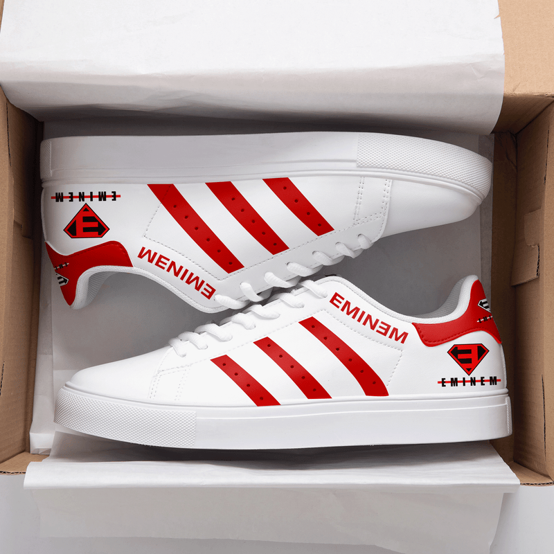 Eminem White Red 3d Over Printed Stan Smith Shoes