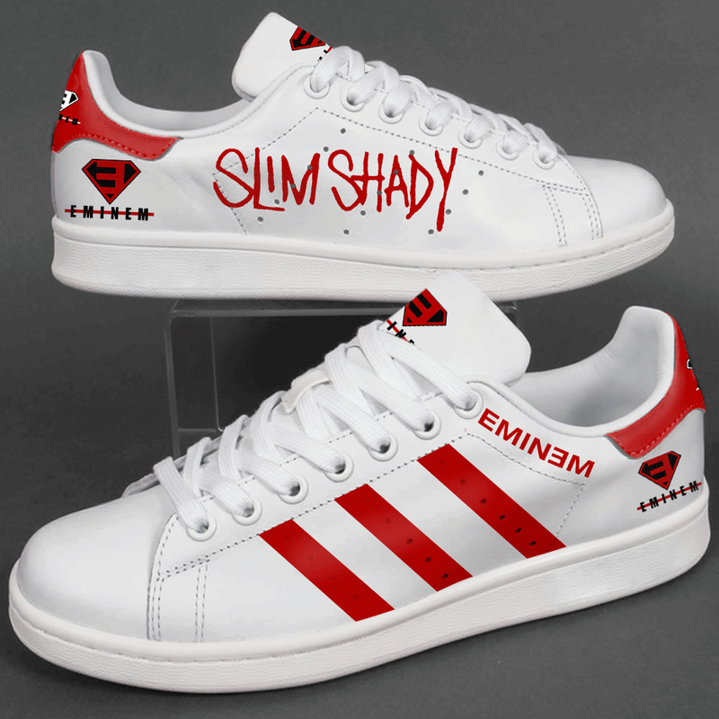 Eminem White Red Slim Shady 3d Over Printed Stan Smith Shoes