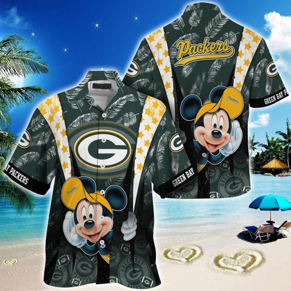 Green Bay Packers NFL Mickey Mouse Hawaiian Shirt