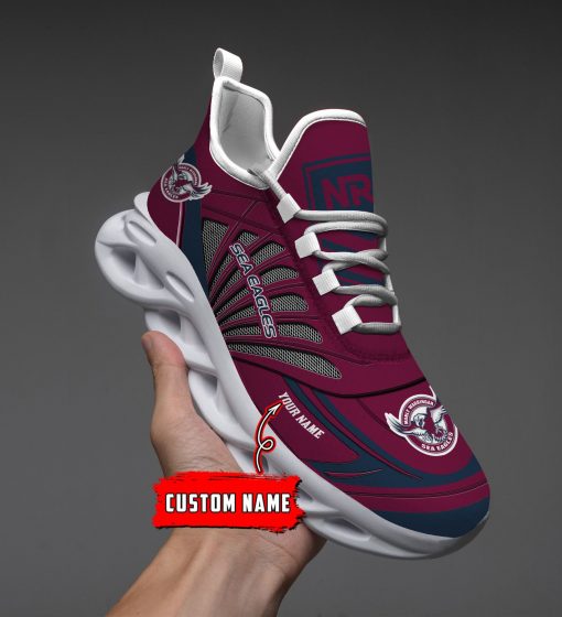 Manly Sea Eagles NRL Custom Name Clunky Max Soul Shoes
