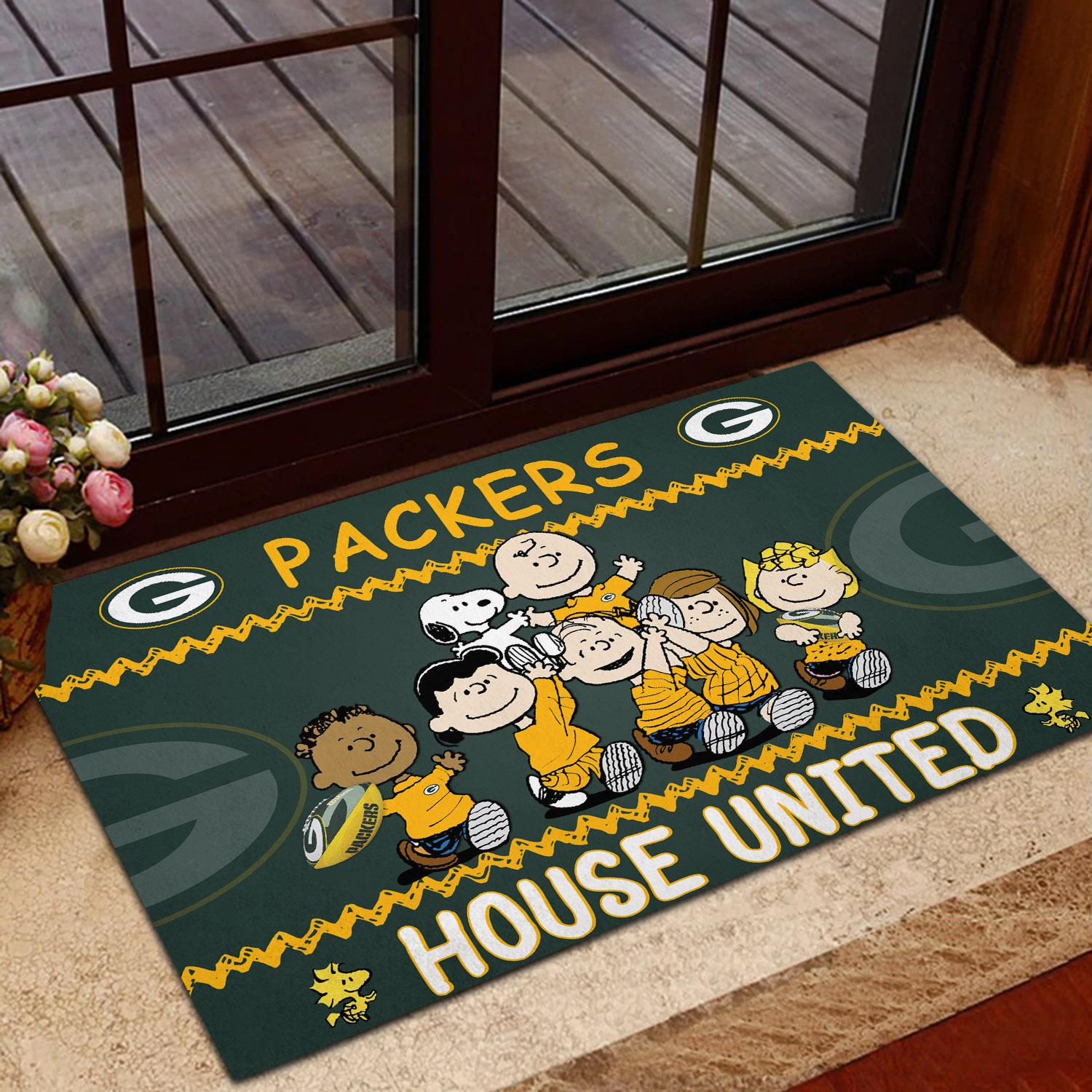 Green Bay Packers Peanuts House United Doormat