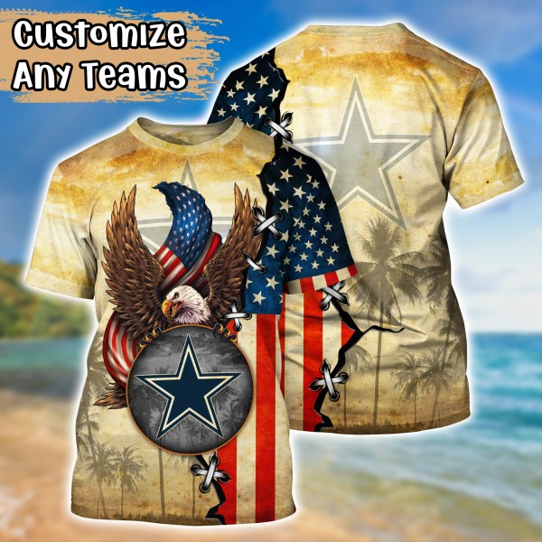 Dallas Cowboys July 4th Eagle Hawaiian Shirt