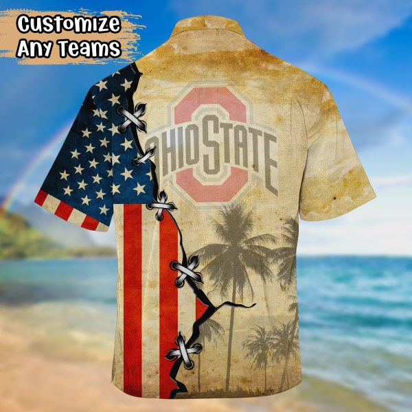 Ohio State Buckeyes July 4th Eagle Hawaiian Shirt