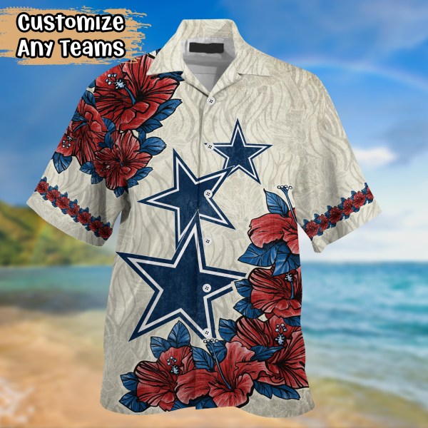 Dallas Cowboys Flower Hawaiian Shirt