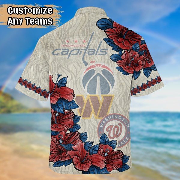 Washington Sports Teams Flower Hawaiian Shirt