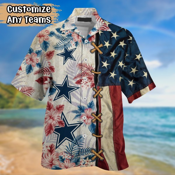 Dallas Cowboys July 4th Hawaiian Shirt