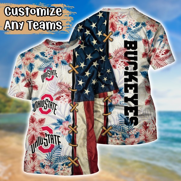 Ohio State Buckeyes July 4th Hawaiian Shirt