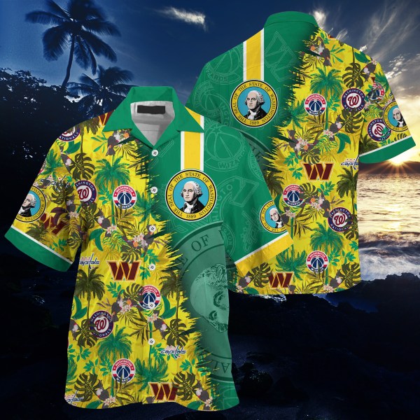 Washington Sports Teams Palm Tree Summer 2022 Hawaiian Shirt