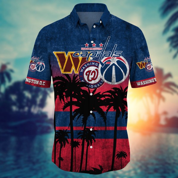 Washington DC Sports Teams Palm Tree Summer 2022 Hawaiian Shirt