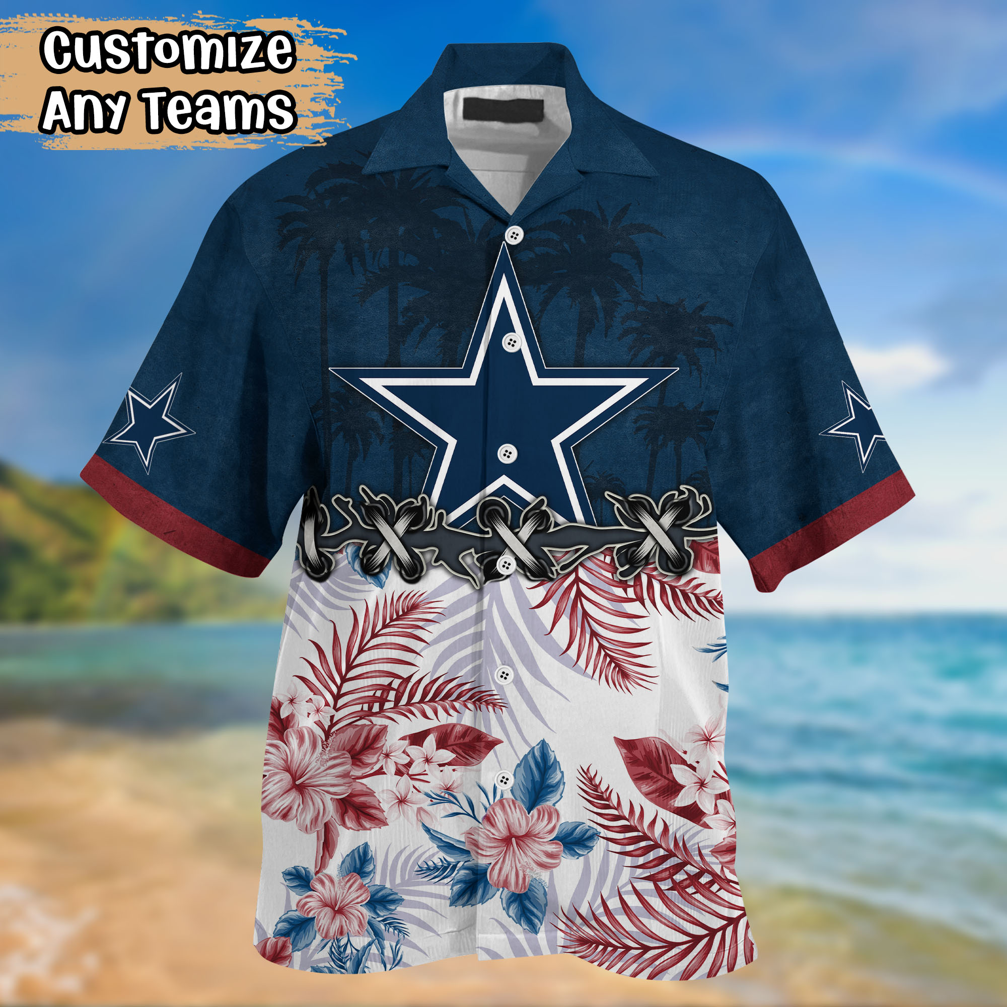 Dallas Cowboys Salty Beach Hawaiian Shirt