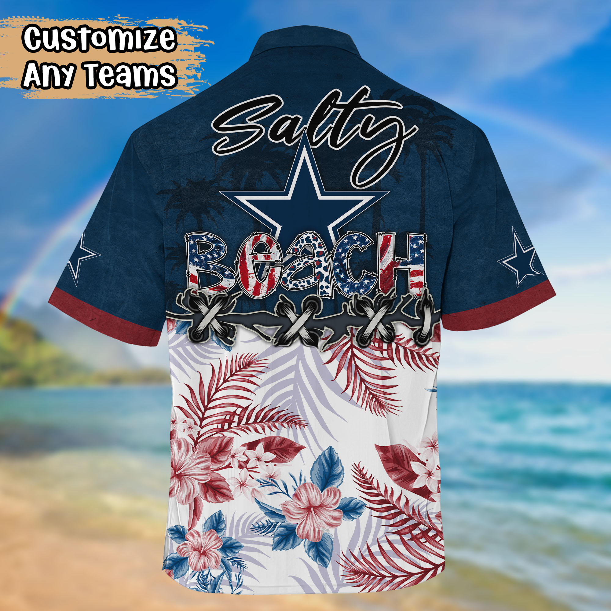 Dallas Cowboys Salty Beach Hawaiian Shirt