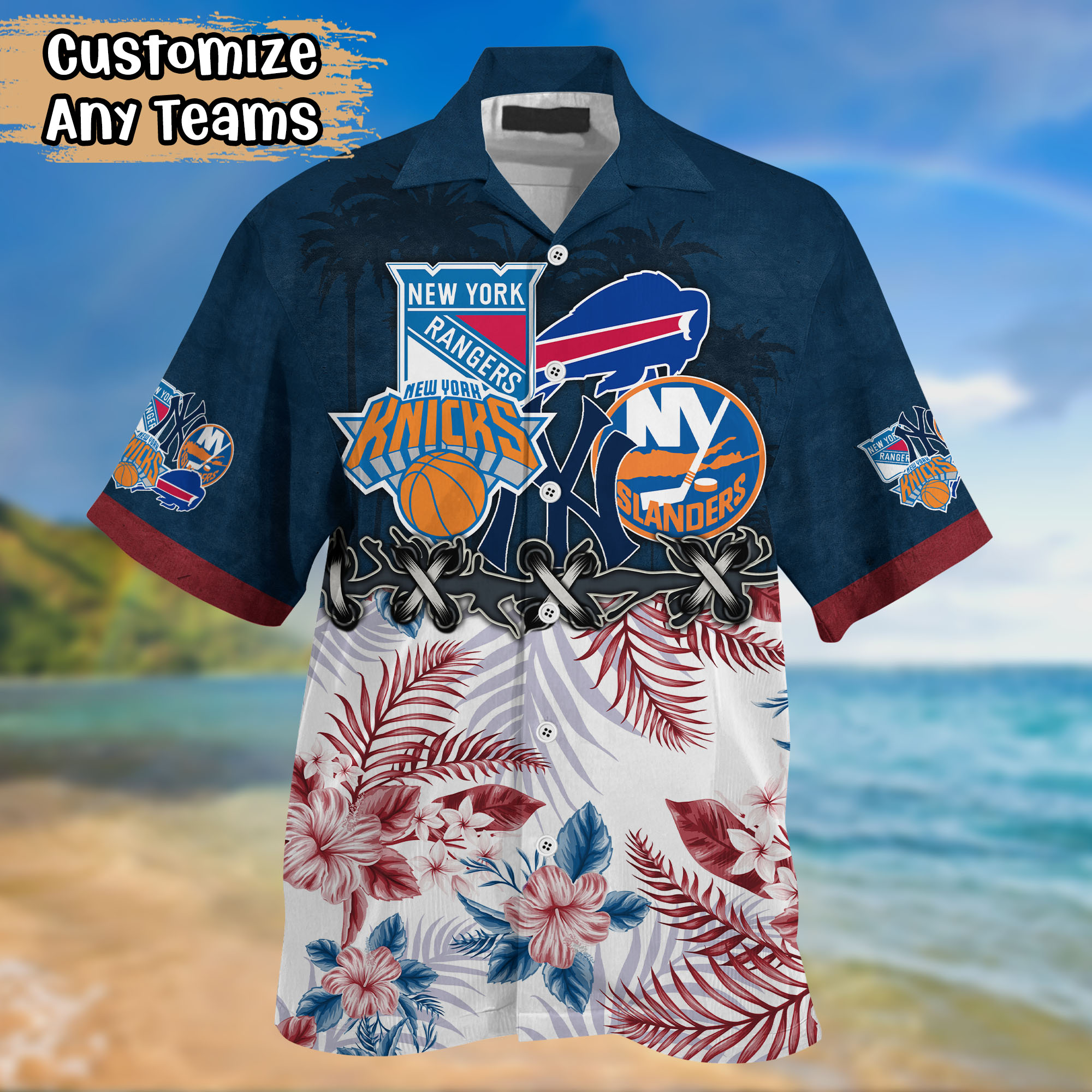 New York Sport Teams Salty Beach Hawaiian Shirt