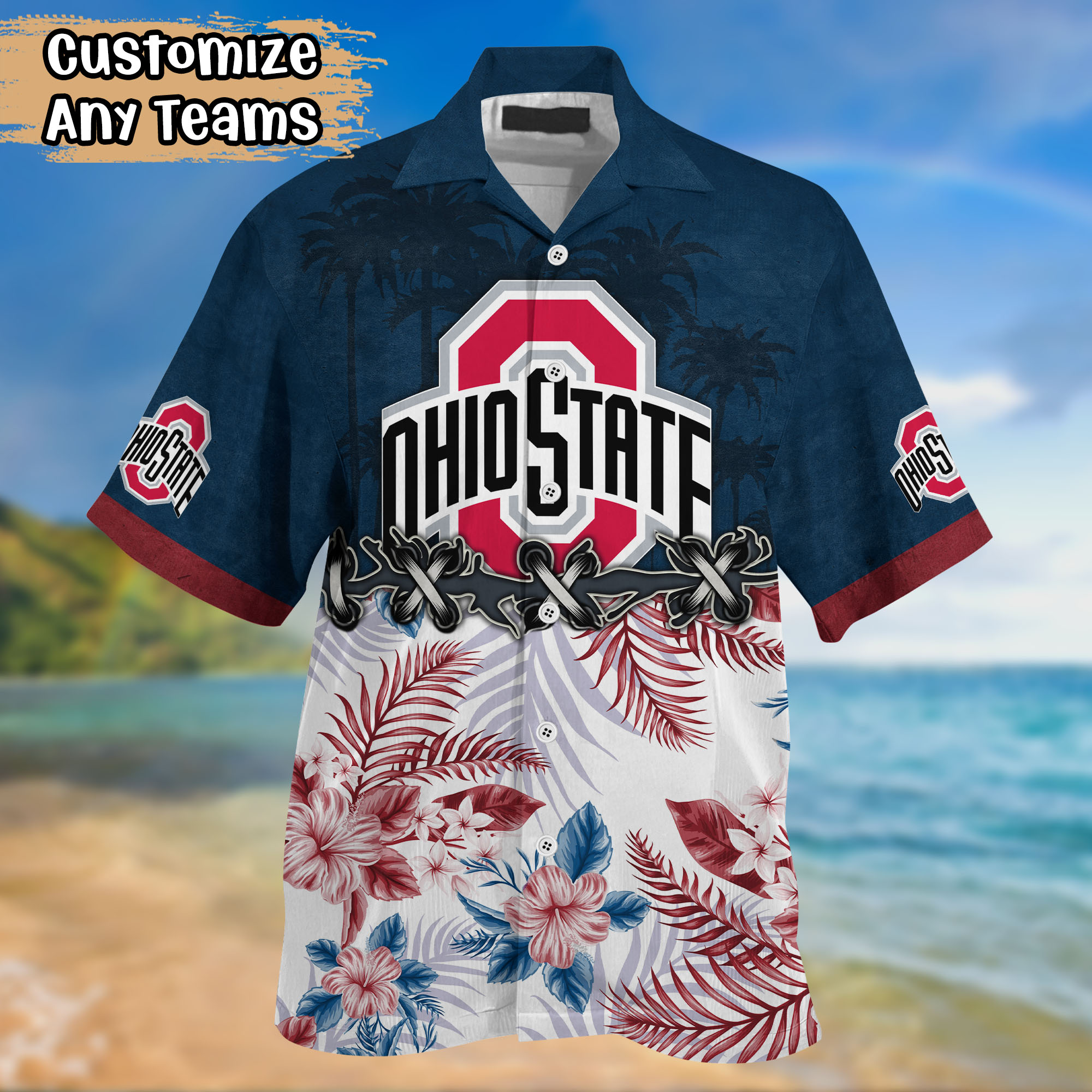 Ohio State Buckeyes Salty Beach Hawaiian Shirt