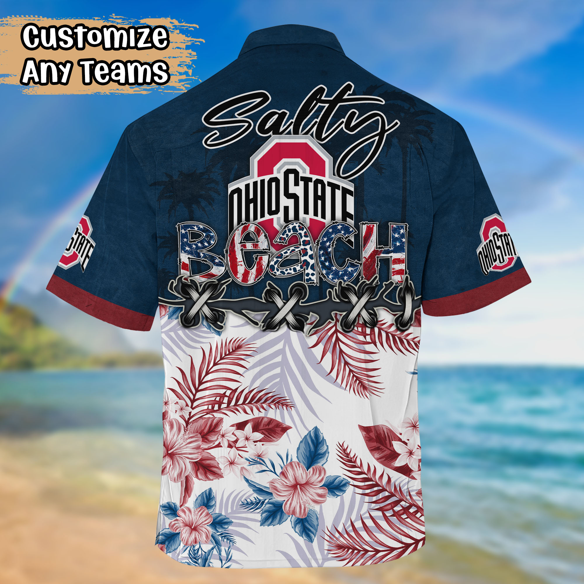 Ohio State Buckeyes Salty Beach Hawaiian Shirt