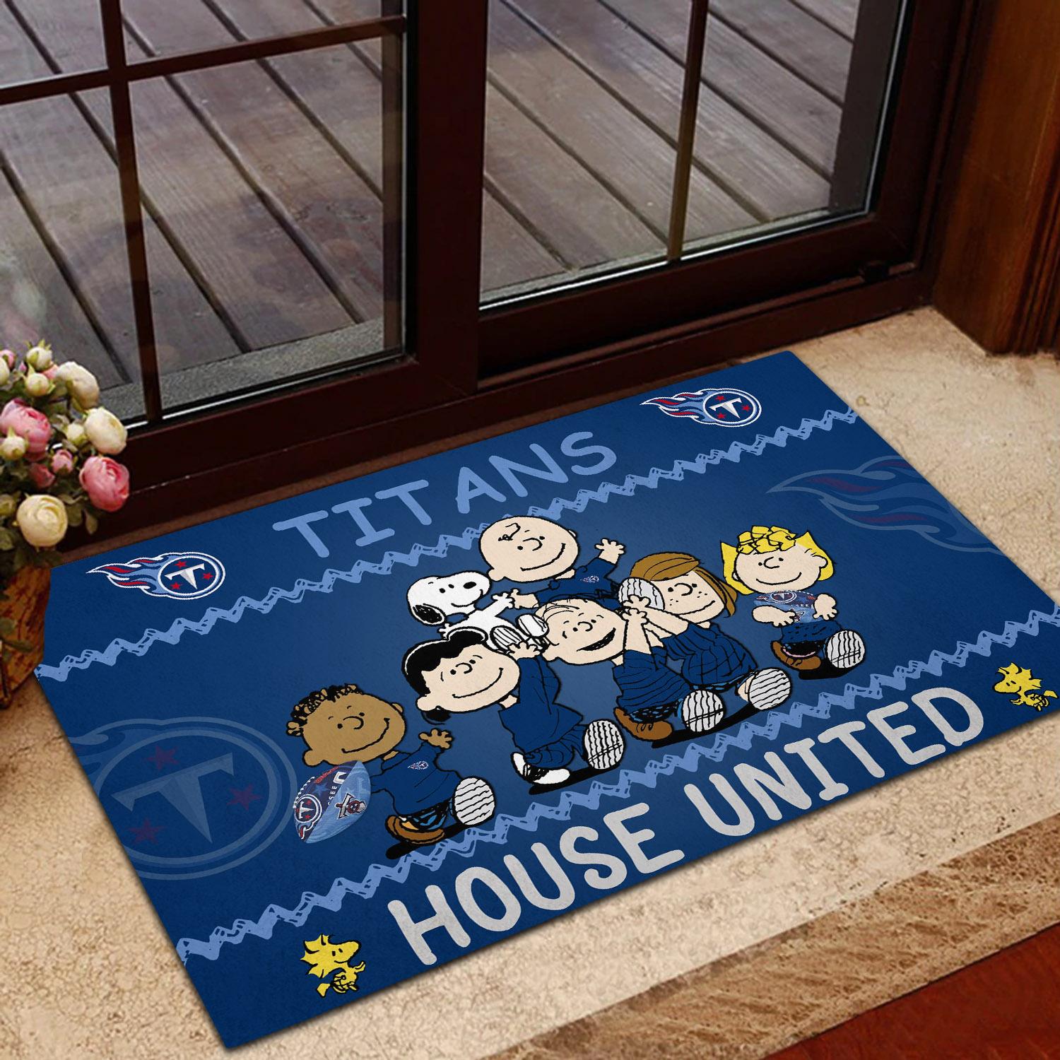 Tennessee Titans Peanuts House United Doormat