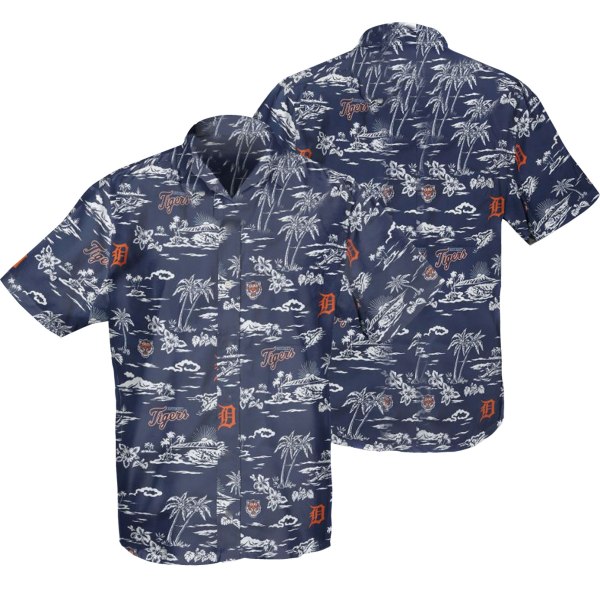 MLB Palm Tree Detroit Tigers Hawaiian Shirt