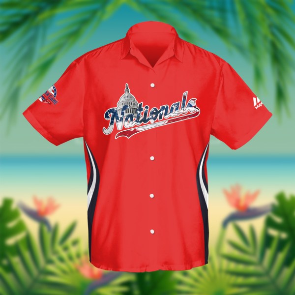 Washington Nationals MLB Red Personalized Hawaiian Shirt