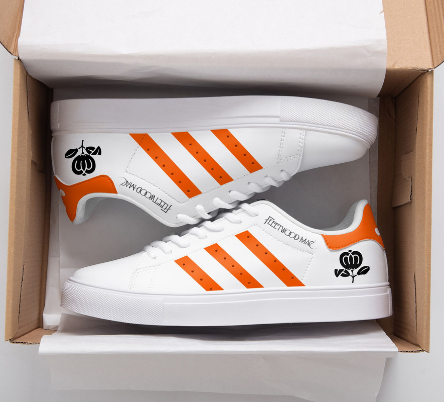 Fleetwood Mac White Orange 3d Over Printed Stan Smith Shoes