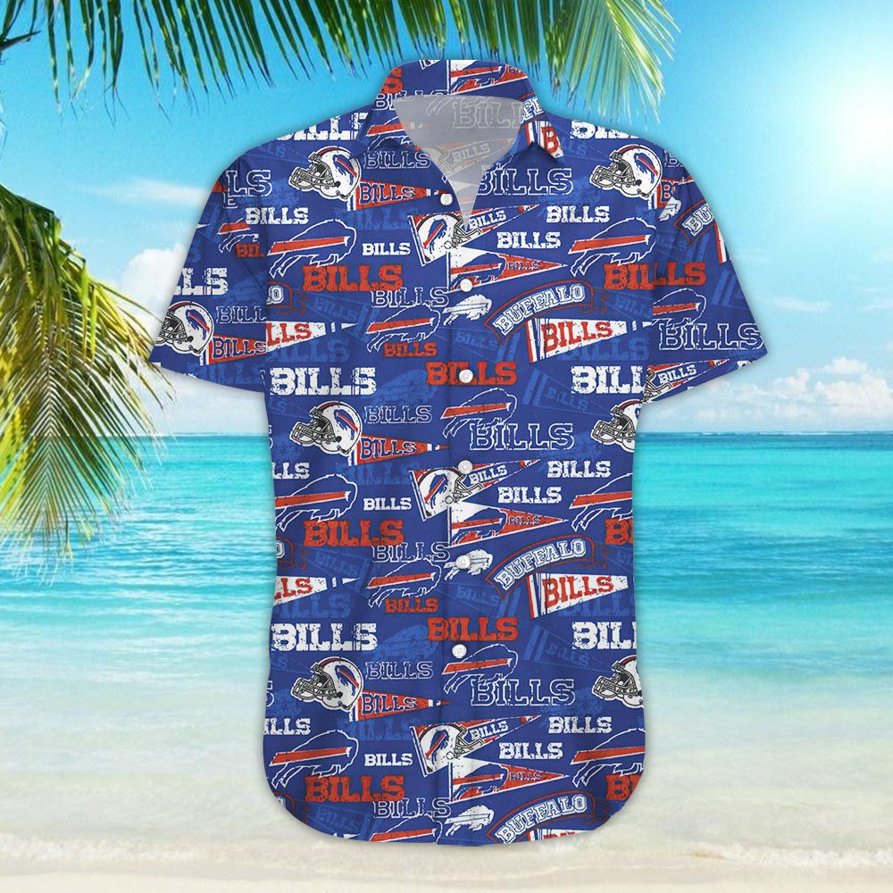 Buffalo Bills Retro Navy Hawaiian Shirt