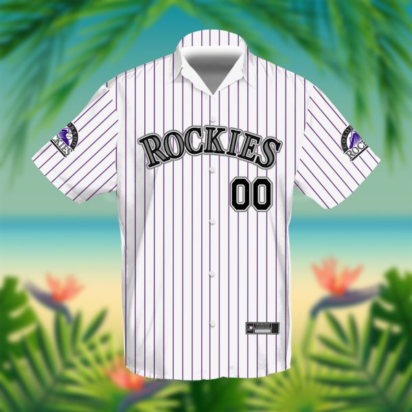 Colorado Rockies MLB White Personalized Hawaiian Shirt