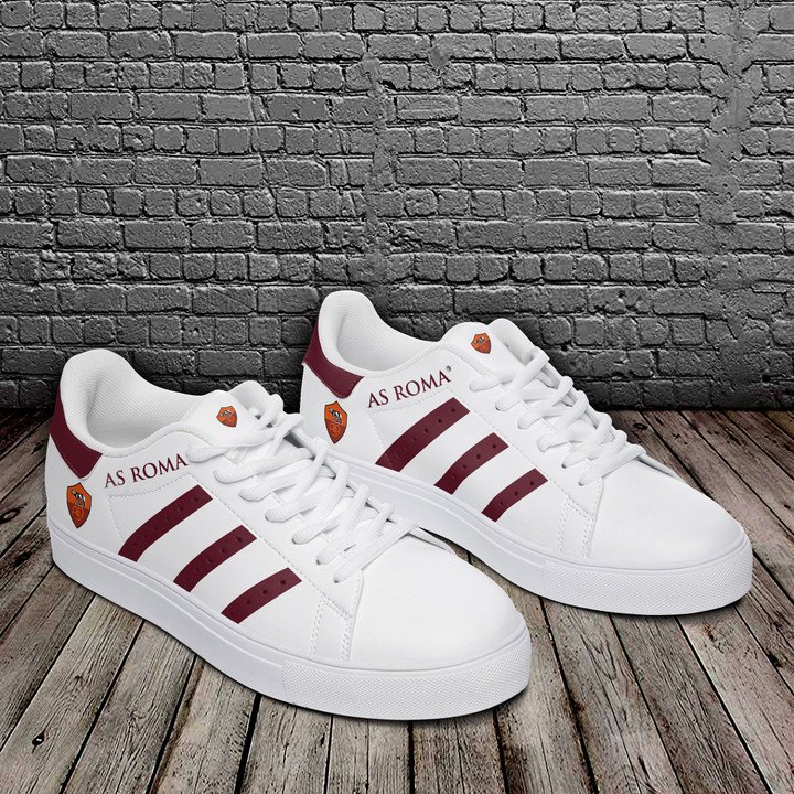 AS Roma White Stan Smith Low Top Shoes