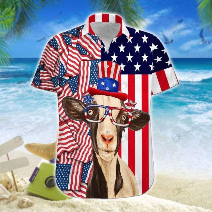 Goat 4th Of July Hawaiian Shirt
