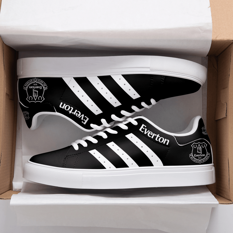 Everton Black White 3d Over Printed Stan Smith Shoes