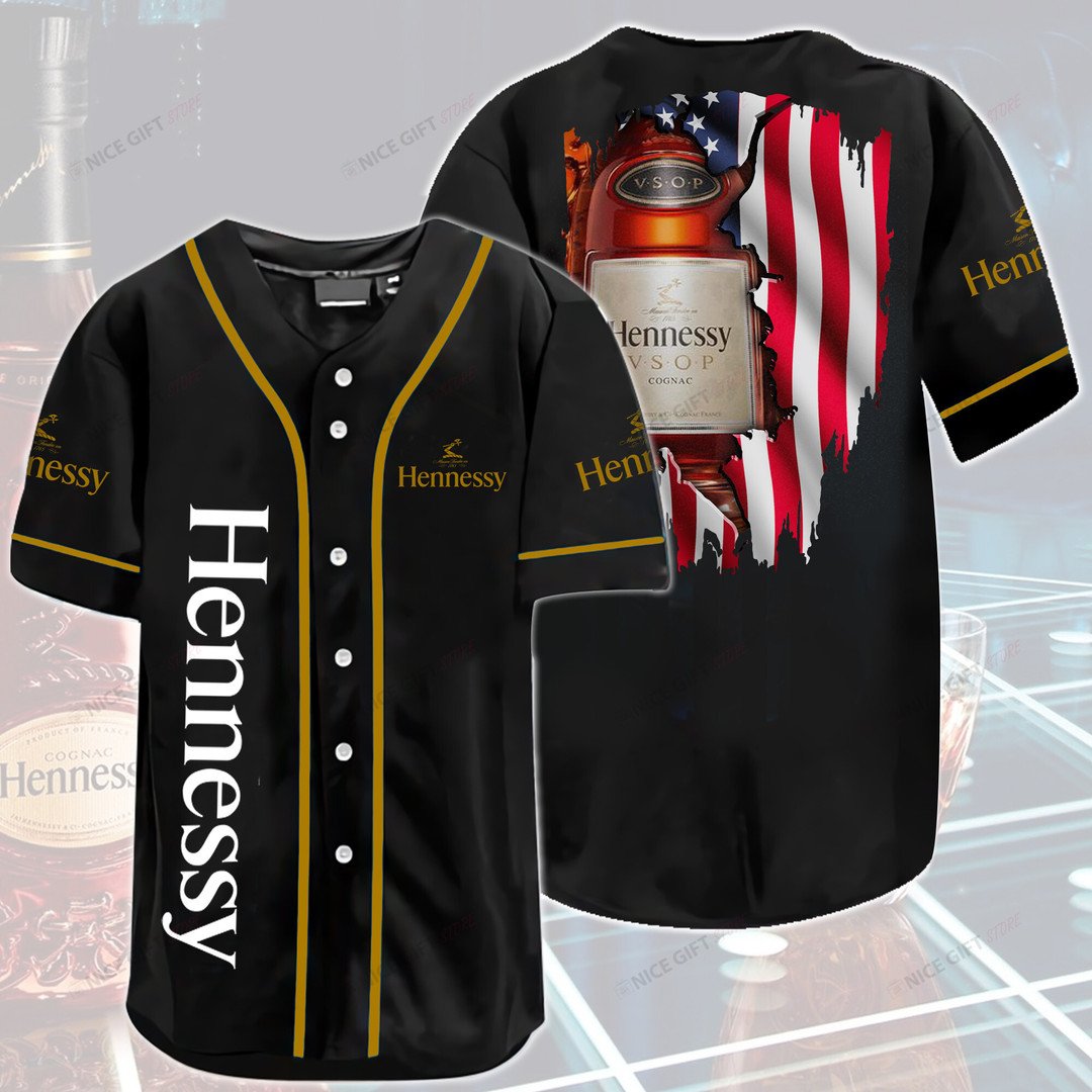 Hennessy American Flag Baseball Jersey