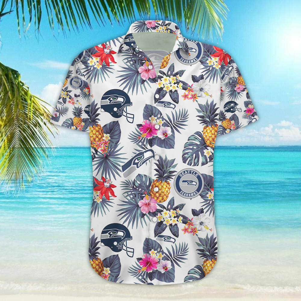 NFL Seattle Seahawks Hibicus Summer Hawaiian Shirt