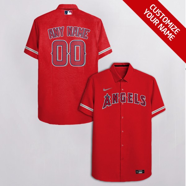 Los Angeles Angels NFL Red Personalized Hawaiian Shirt