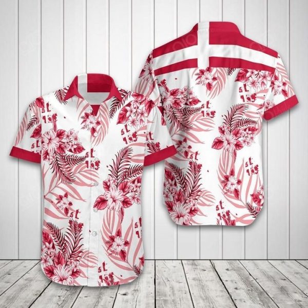 Denmark flag Tropical Short Sleeve Hawaiian Shirt