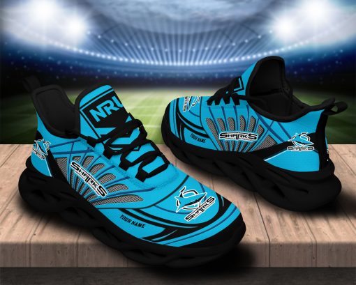 Cronulla Sharks NRL Custom Name Clunky Max Soul Shoes