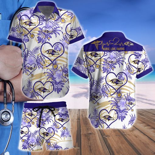 Nurse Love Baltimore Ravens Hawaiian shirt