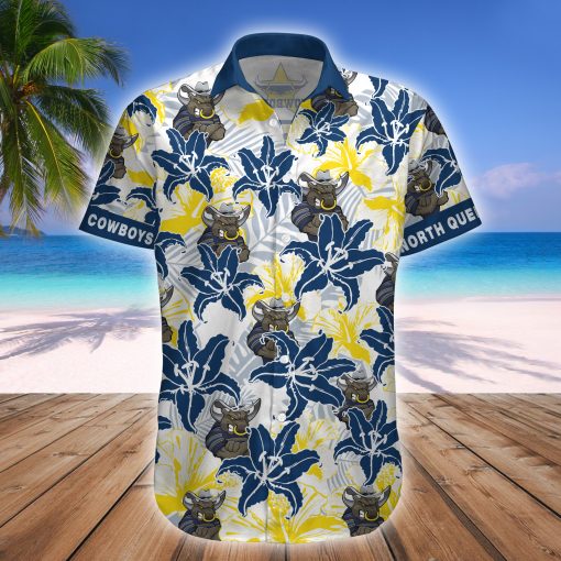 NQ Cowboys NRL Mascot Hawaiian Shirt