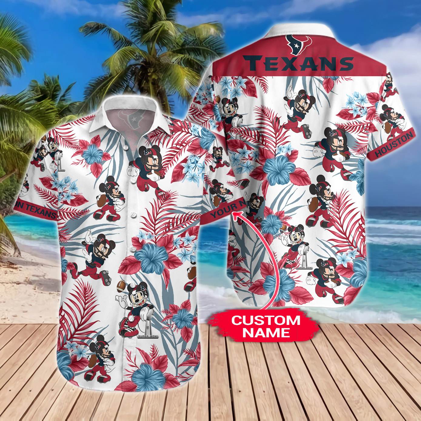 Indianapolis Colts Mickey Custom Name Hawaiian Shirt