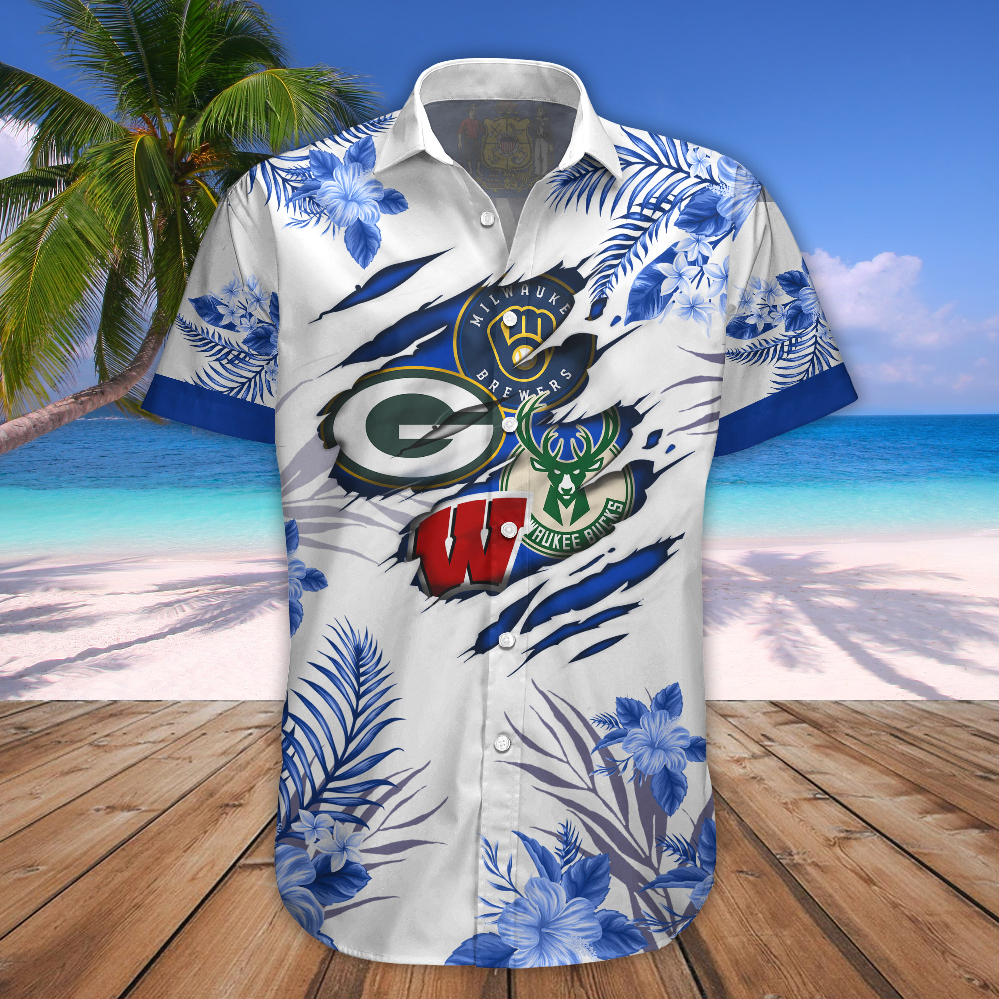 Wisconsin Sports Team Hawaiian Shirt