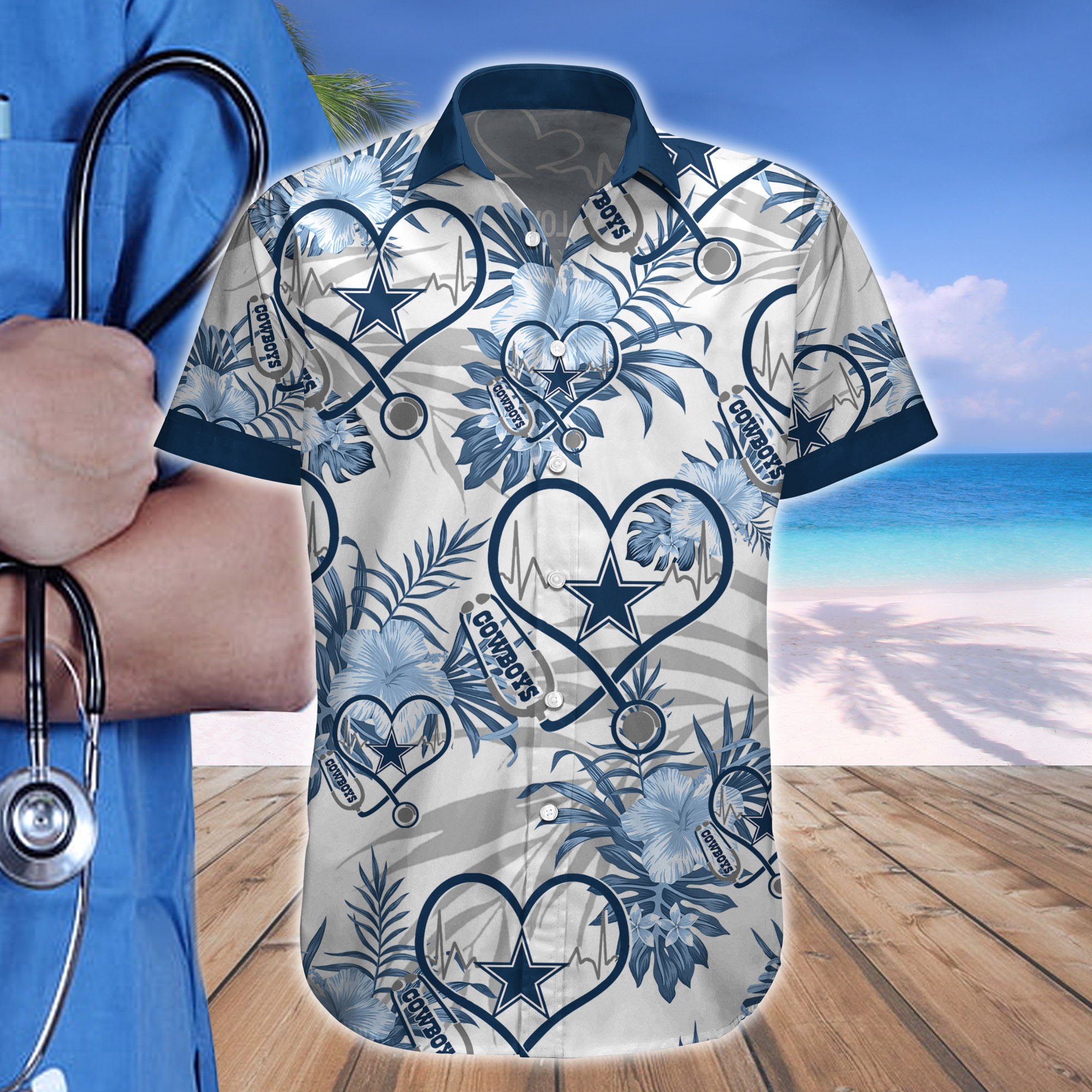 Nurse Love Dallas Cowboys Hawaiian shirt