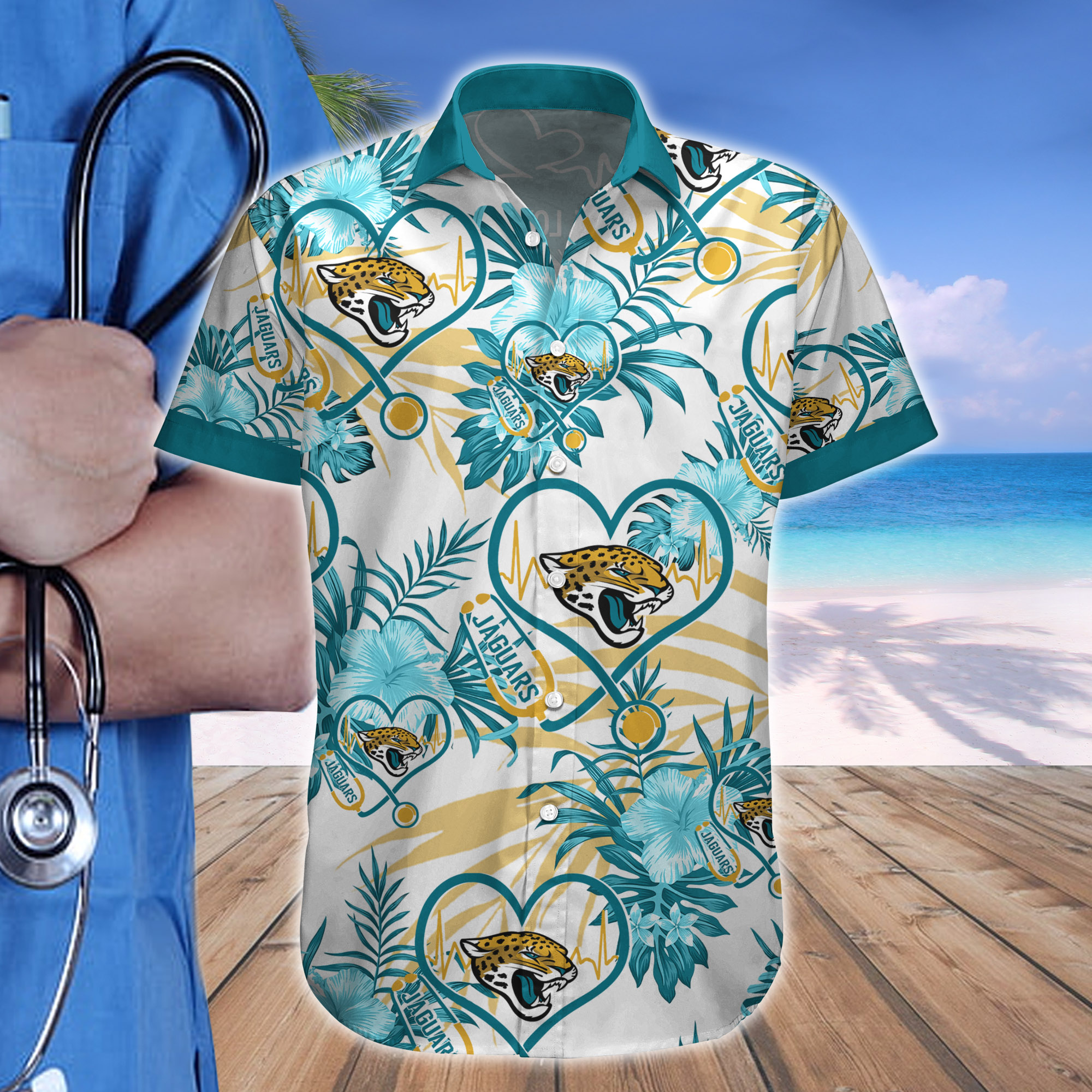 Nurse Love Jacksonville Jaguars Hawaiian shirt