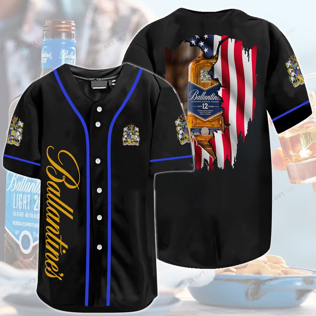 Ballantine's 12 Blended Scotch Whisky American Flag Baseball Jersey