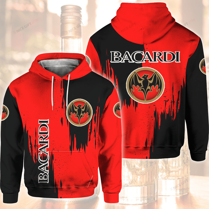 Bacardi Black And Red 3D Hoodie