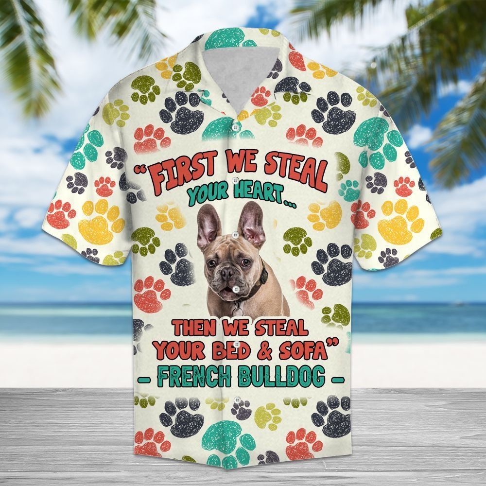 French Bulldog Steal Your Heart Hawaiian Shirt