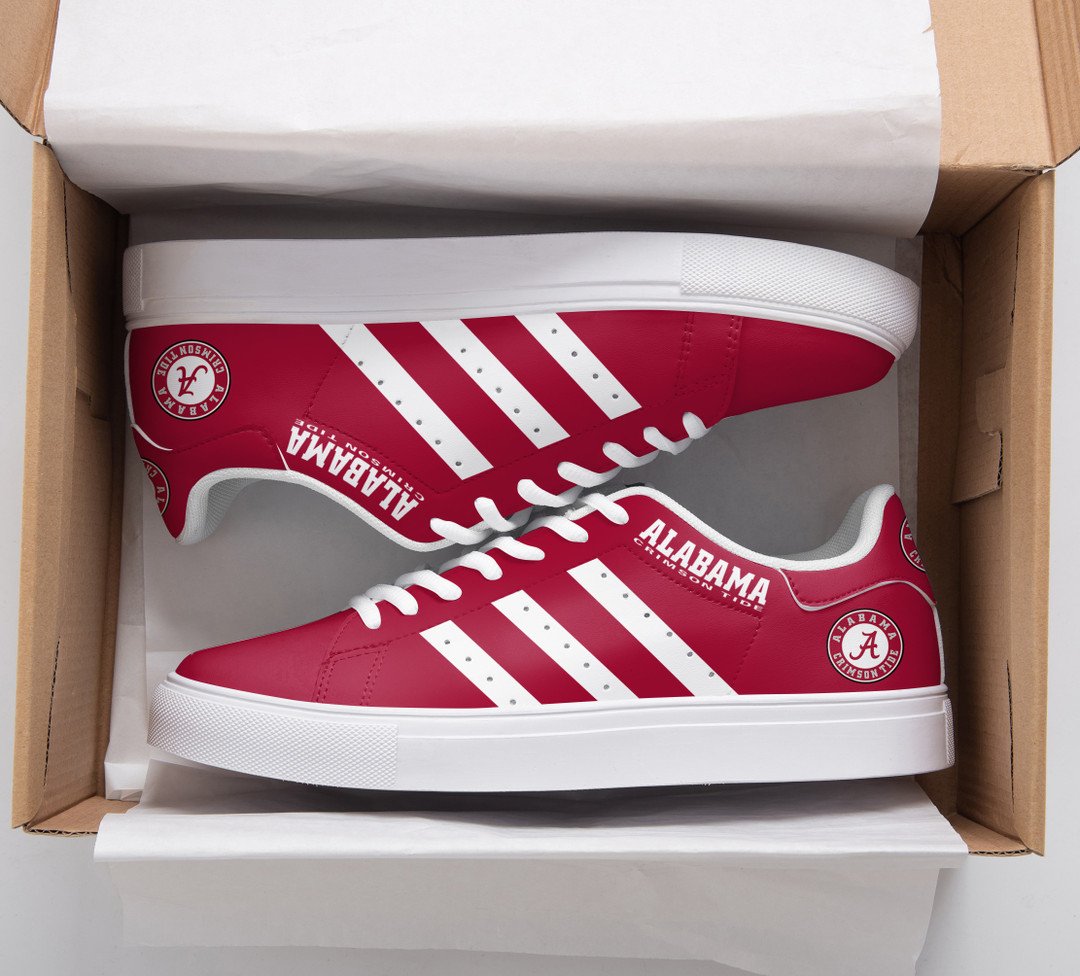 Alabama Crimson Tide Red Stan Smith Low Top Shoes