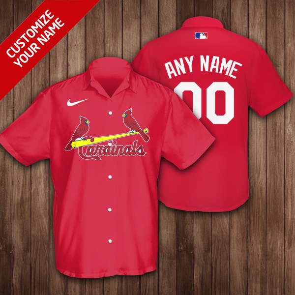St Louis Cardinals MLB Red Personalized Hawaiian Shirt
