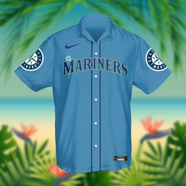 Seattle Mariners MLB Blue Personalized Hawaiian Shirt